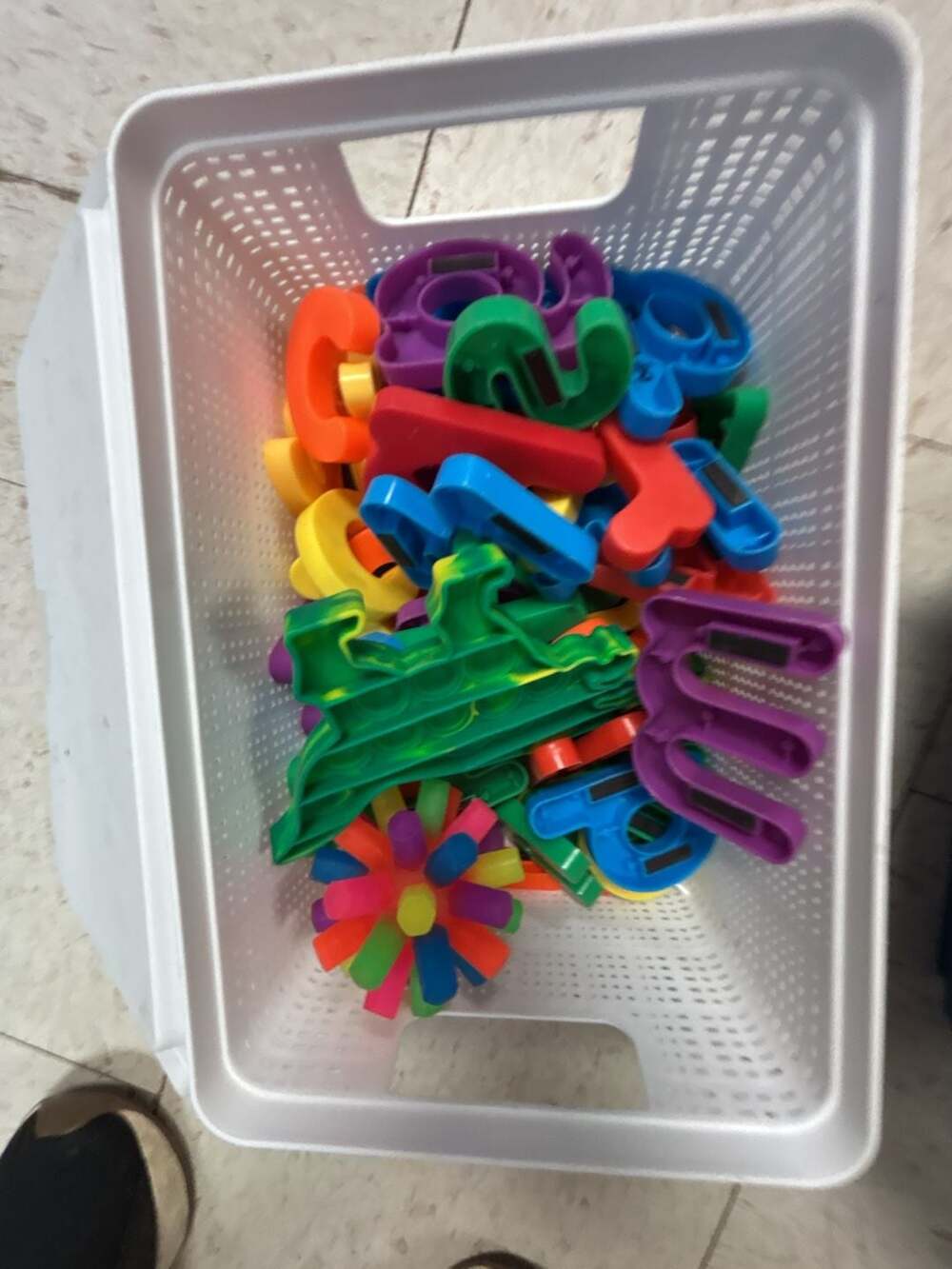Assorted Magnetic Alphabet Letters and Numbers with Storage Basket